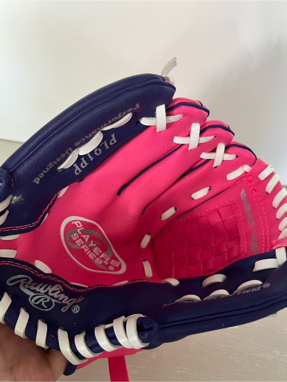 Rawlings Players Series 9” Youth Baseball Softball Glove Pink purple Right hand